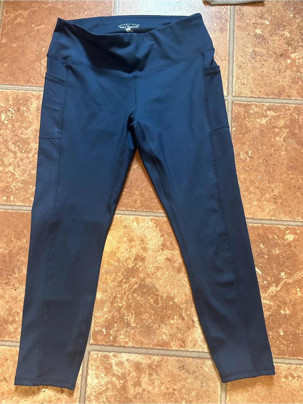 Beverly Hills Polo Club women’s large ' Navy Leggings with Side Pockets